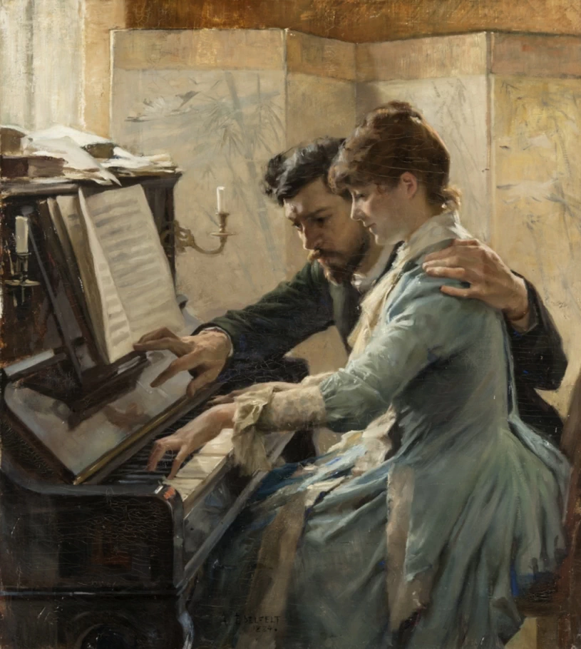 Albert Edelfelt - Al pianoforte, Museo d'arte di Göteborg